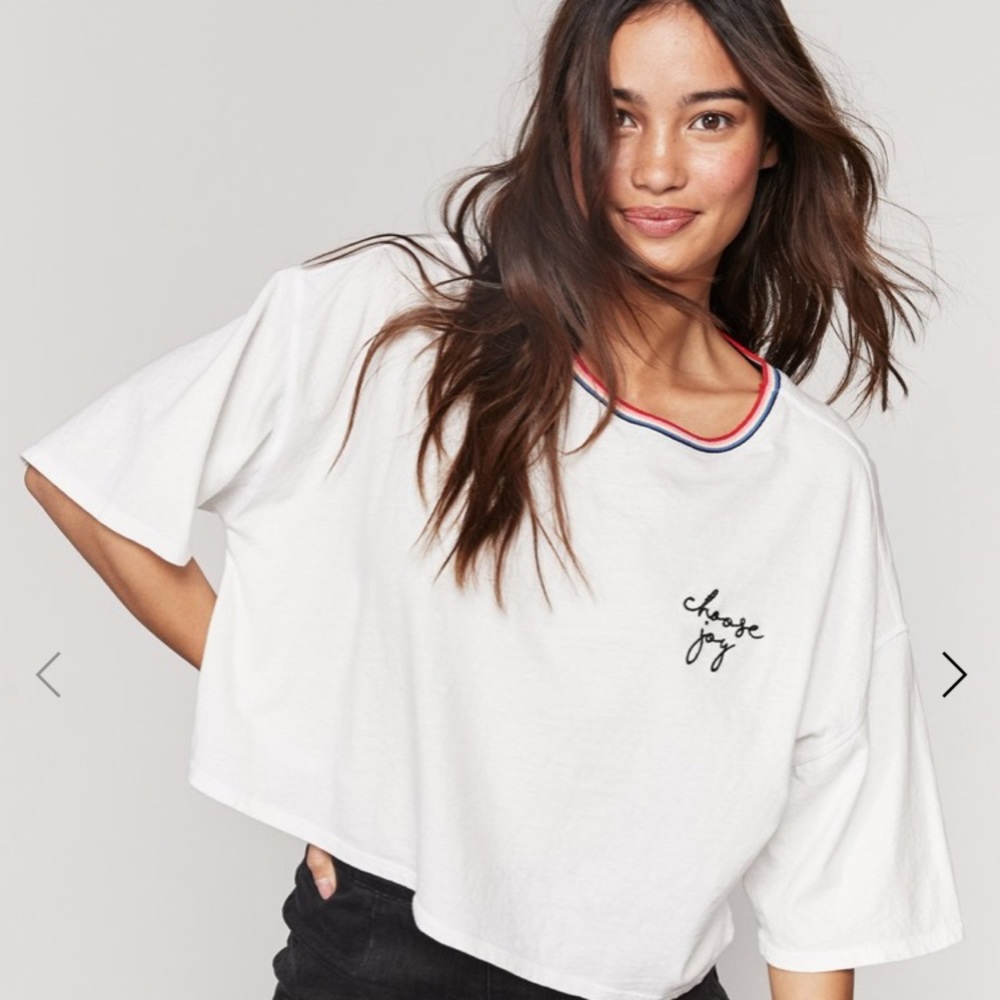 Spiritual Gangster Small Crop Tee “Choose Joy”
